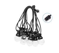 Catena luminosa led a basso voltaggio 10 lampadine trasparenti con filamento ram
