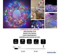 catena luminosa luci di natale da esterno interno a led per albero giardino cavo