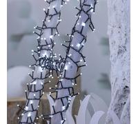 Catena Luminosa Luci Natale 1500 LED Bianco 30,5m Timer Memory Esterno Lotti onforme]