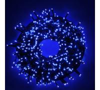 Catena luminosa Natale per esterno con cavo verde luci da 300 led da 18 Mt