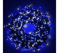 Catena luminosa Natale per interno esterno cavo verde luci da 300 led da 18 Mt