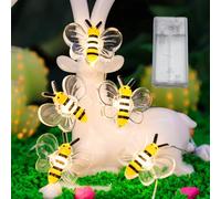 Catena Luminosa per Api 2 m 20 LED, Catena Luminosa a Forma di Api | Luci Esterno Interno Giardino, Decorazione per la Cameretta dei bambini, Giardino, Matrimoni, Natale, Feste