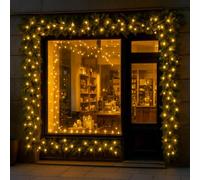 Catena Luminosa Professionale 100 LED Luce Calda, Cavo Bianco, Effetto Cielo Stellato Fisso e Intermittente, Collegabile fino a 20 Catene, Luci Natalizie da Esterno e Interno per Decorazioni