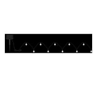 Catena luminosa solare 20 LED 2700 K 2,8 m Nero opaco