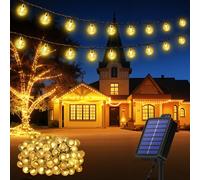 Catena Luminosa Solare da Esterno 100 LED 18m Luci Solari da Giardino con 8