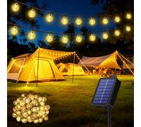 Catena Luminosa Solare da Esterno 60 LED 13.2m Luci Solari da Giardino con 8