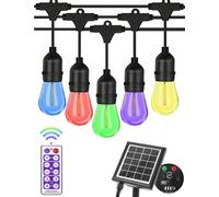 Catena luminosa solare da esterno giardino 10M - 10 lampadine luce RGB MZ-LXY