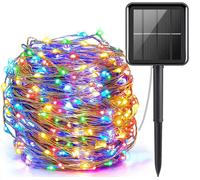 Catena Luminosa Solare Natalizia 10MT Esterno 100 Micro LED Decorativa Luce RGB [EEK: A+++]