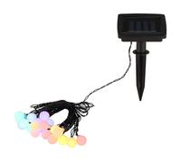 Catena luminosa solare plastica 20xLED 300mAh 1,2V 5800x18mm colorful Nero