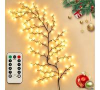 Catena Luminosa Willow Vine, Luci a Tralcio con Bagliore Caldo, 8 Modalità Scintillanti, Luce USB per Albero con Telecomando, Luce da Parete Natalizia per Soggiorno e Camera da Letto (5,2 ft / 1,6 m)
