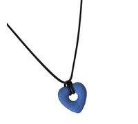 Catena lunga stratificata moderna che evidenzia il piano unico vuoto del cuore e la pietra vulcanica limitata semplice, One Size, come descritto, come descritto