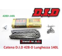 Catena Made in Japan D.I.D 428-D 140L per KTM SX 85 Big Wheels dal 2004 >2017
