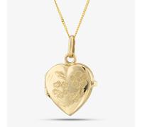 Catena medaglione margherita cuore oro 9 ct 1-65-1713