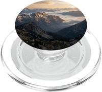 Catena montuosa Alba Fotografia di paesaggio della valle alpina PopSockets PopGrip per MagSafe