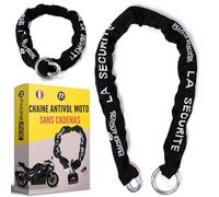 Catena Moto Lasso - Scooter - antifurto per bicicletta elettrico Ø 10 mm - catena antifurto per moto in acciaio cementato senza lucchetti antifurto per moto, scooter, lunghezza catena 115,5 cm