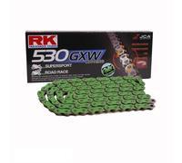 Catena Moto VERDE XW Anello RK MM530GXW Con 96 Rulli E Chiusura A Rivetto Aperta