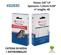 CATENA MOTOSEGA MAYA 452930 DENTE IN WIDIA 3/8" LP 1,3mm MAGLIE 40 ANTIRIMBALZO