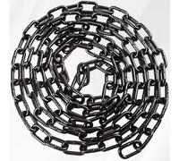 Catena nera da 5 m e 3 mm, catena di sicurezza per appendere recinzioni, catena per altalena, catena per seggiolone sospeso, catena per lampada, catena per cani, catena oscillante, catena per