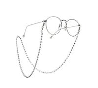Catena Occhiali Catenella Occhiali Laccetti Per Occhiali Occhiali Antiscivolo Con Strass Antiscivolo Di Fascia Alta Personalità Di Modo Occhiali Da Occhiali Corda Cordino Occhiali Accessori-D'Argento