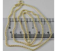 CATENA ORO GIALLO O BIANCO 18K, SFERE, PALLINE, DIAMETRO 1.8 MM, 40-45-50-60 CM