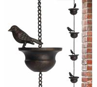 Catena per Acqua piovana, Catena per grondaia, Catena per drenaggio della Pioggia, in Metallo, Decorazione per Uccelli, grondaie, Uccelli sulle Tazze, Catena Antipioggia