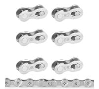 Catena per bici in acciaio - Connettori elettrolitici per bicicletta, 6 pezzi Heavy Duty catena per bicicletta, set di collegamenti rapidi universali | connettore mancante per catene a 6/7/8/9/10/11