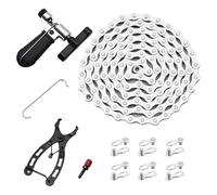 Catena per bicicletta a 6/7/8 marce, rivettatore multifunzione con catena, connettore per catena con montaggio semplice per principianti, adulti e appassionati di ciclismo