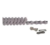 Catena Per Bicicletta Catena d'argento for bicicletta 7s 8s 9s 10s 11s 12s di velocità a singola durevole con connettore a maglia mancante(1 speed Silver chain)
