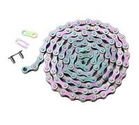 Catena Per Bicicletta Catena for bicicletta a 1 velocità, colore arcobaleno, catena for bici a singola, 104 maglie, parti ciclistiche sostitutive for MTB/bici da strada