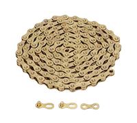 Catena per bicicletta in acciaio zincato a 9 marce, 116 maglie, robusta e durevole, per fuoristrada e pendolari