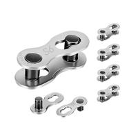 Catena per biciclette, 5 coppie in acciaio al carbonio, chiusura rapida, Mater Link Magic Joint Connector per catena per bicicletta 8 9 10 velocità (9 speed)