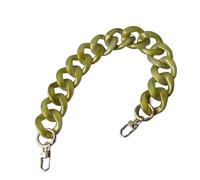 Catena per Borsa Accessorio for Borsa da Donna alla Moda Parti Staccabili Catena di Ricambio Cinturino di Lusso in Resina Verde Bianca Catena da Donna in Acrilico Catene per Borse (Color : Green 40cm