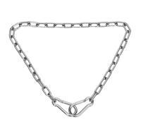 Catena per Cancello, 61cm Acciaio Inossidabile Catena per Altalena Sospesa con Moschettoni a Doppia Estremità Chiusura a Catena per Cancello Agricolo Interni Esterni (Spessore 3 mm, Argento)