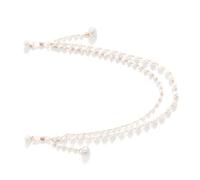 Catena per capezzoli con perle a doppio strato con anelli di cappio elegante non penetrante gioielli per il corpo pendenti per il seno per le donne Doppia catena toracica perle