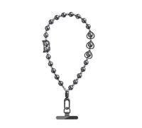 Catena per cellulare da appendere, gioiello a forma di cuore di fascia alta, stile da polso con perle da donna, Medio, Acrilico, Agata