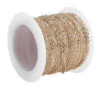 Catena per Collana, Accessori per Gioielli, Catene Incrociate in Ottone for DIY, 10 Metri, 2.2x1.8x0.3mm