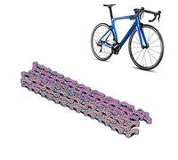 catena per deragliatore per bici in acciaio,Catena per bicicletta colorata a 10 velocità, catena arcobaleno per bici da strada MTB con fibbia magica per bici da strada MTB BMX bici sportiva