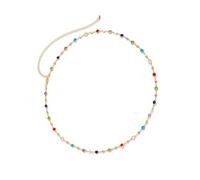 Catena per il corpo alla moda con cristalli arcobaleno scintillanti, accessorio alla moda per feste e occasioni speciali, catena in vita con cristalli colorati, TAGLIA UNICA, come descritto, come