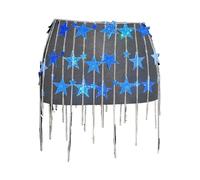 Catena per il corpo con frange a forma di pentagramma e stella con paillettes per danza del ventre da donna(CC046-L)