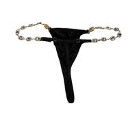 Catena per il corpo con perizoma geometrico con strass, accessorio intimo sexy, corpo con design a forma di occhio del diavolo(Silver)