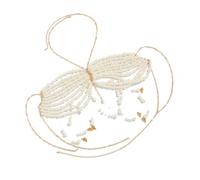 Catena per il corpo con perle fatte a mano portatile regolabile accessorio per gioielli per abiti eleganti sicuri abbigliamento casual quotidiano