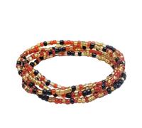 Catena per il corpo con perline di vetro, accessori alla moda con ciondolo a forma di pesce magico, elastico fatto a mano con perline