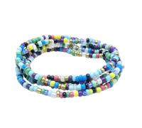Catena per il corpo con perline di vetro, accessori alla moda con ciondolo a forma di pesce magico, elastico fatto a mano con perline