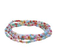 Catena per il corpo con perline di vetro, accessori alla moda con ciondolo a forma di pesce magico, elastico fatto a mano con perline