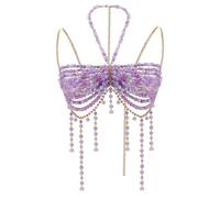 Catena per il corpo con perline sexy da donna, catena toracica, accessori per l'estate, gioielli bohémien, per feste in spiaggia