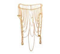 Catena per il corpo da donna a strati, catena toracica per feste in spiaggia, catena per il corpo gioielli per ballo notturno, 58.00X45.00X0.30CM, Strass, Pietra del sole