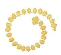 Catena per il corpo da donna con fiore dorato e nappa, stile bohémien, etnico, danza del ventre, Misura unica, Metallo Metallo Esotico