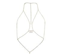 Catena per il corpo sexy puro desiderio diamante catena petto versatile appeso collo amore catena per il corpo accessori adatto per le donne, 80CM, Plastica, Strass