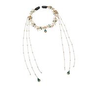 Catena per il viso con frangia in pietra scintillante, gioiello staccabile per feste da donna e accessorio per capelli da sposa di lusso alla moda, Misura unica, come descritto, come descritto