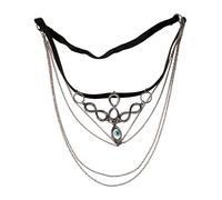 Catena per il viso in maschera, tenda da ballo con nappe, velo adatto per discoteche e feste in costume accessorio per feste in maschera, Misura unica, come descritto